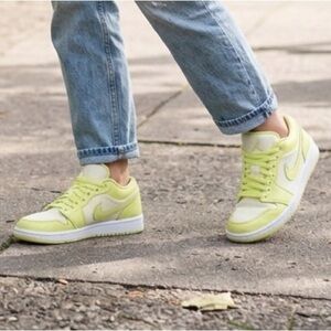 Jordan Women's Sneakers in Lime and White